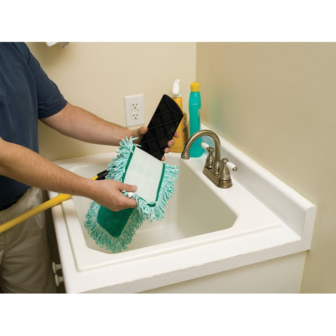 MOPA DE MICROFIBRA COMERCIAL PARA POLVO CON RIBETE 45.5 CM, VERDE