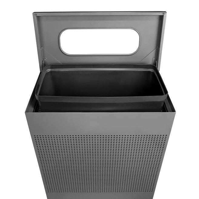 CONTENEDOR SILHOUETTES CUADRADO, TAPA ABIERTA, 22.5 GAL