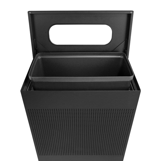 CONTENEDOR SILHOUETTES CUADRADO, TAPA ABIERTA, 22.5 GAL