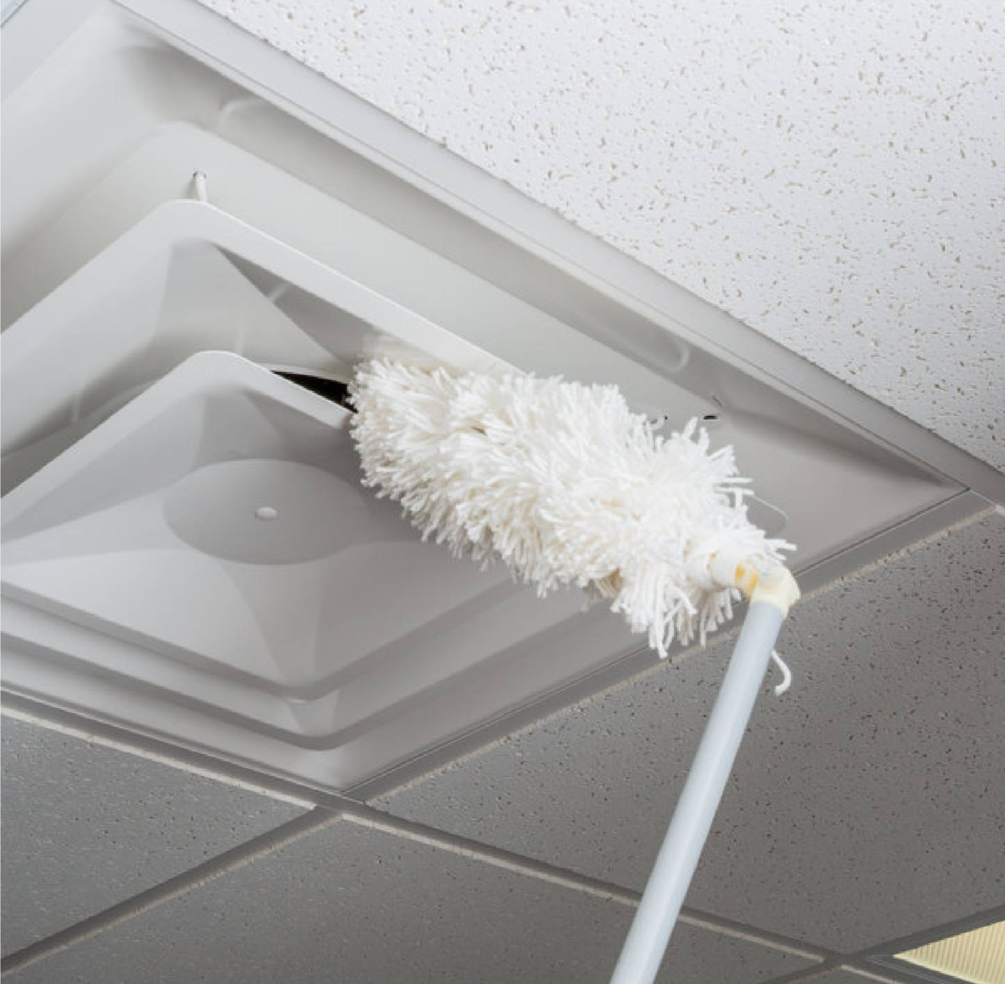 HERRAMIENTA PARA DESEMPOLVAR TECHO, MANGO DE EXTENSIÓN, GRIS