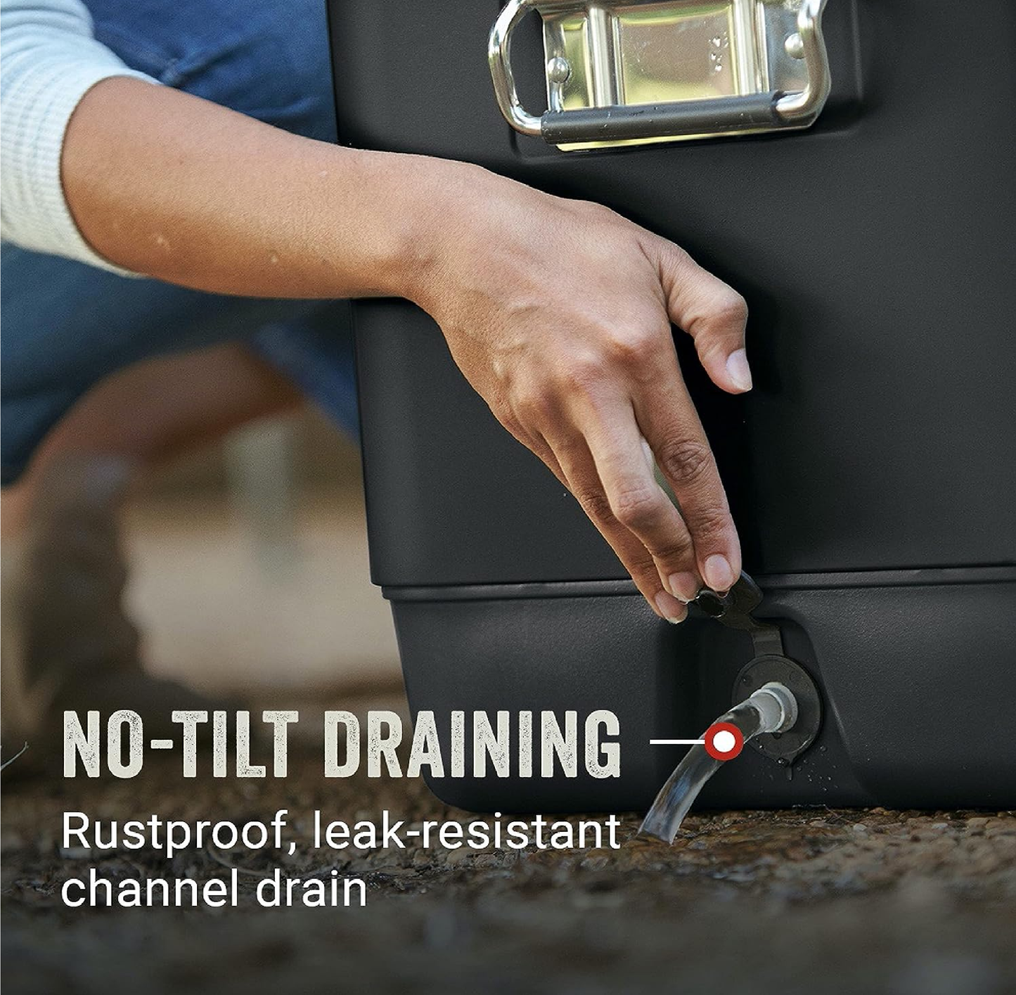 HIELERA ENFRIADOR COLEMAN 54 QT, ACERO, GRANDE, NEGRO