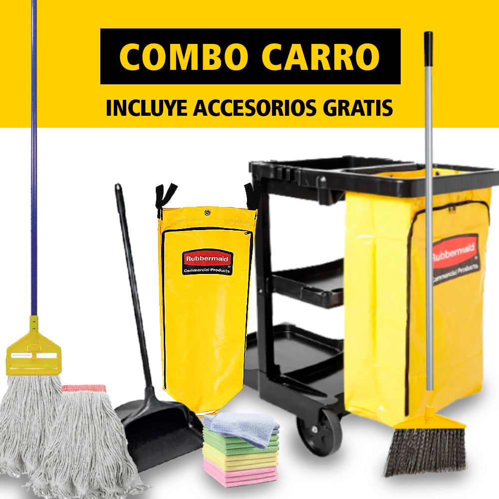 CARRO DE LIMPIEZA (INCLUYE ACCESORIOS GRATIS)