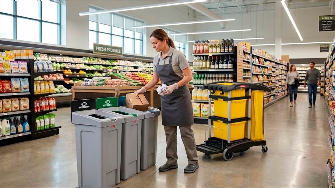 Gestión de residuos eficiente en tiendas y supermercados, orden que sí se nota