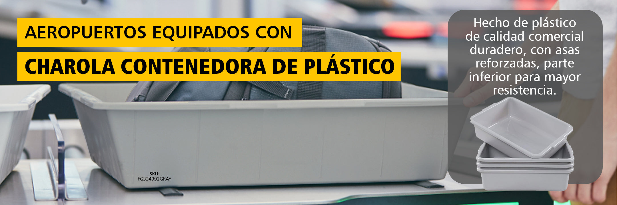 CHAROLA CONTENEDORA DE PLÁSTICO – Rubbermaid Commercial Products