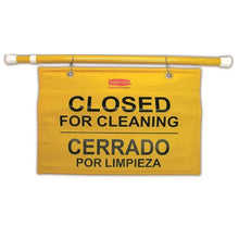 SEÑAL VISIBLE PARA COLGAR "CERRADO POR LIMPIEZA" MULTILINGUAL