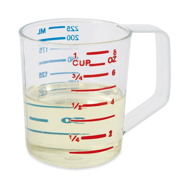 TAZA MEDIDORA BOUNCER TRANSPARENTE 0.25 QT