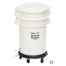 CONTENEDOR GREENSKEEPER CON TAPA Y PLATAFORMA RODANTE, 32 GAL