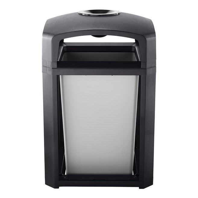 CONTENEDOR LANDMARK SERIES ARMAZÓN CON TAPA DE DOMO CON CENICERO Y FORRO INTERNO RÍGIDO, 50 GAL