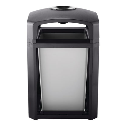 CONTENEDOR LANDMARK SERIES ARMAZÓN CON TAPA DE DOMO CON CENICERO Y FORRO INTERNO RÍGIDO, 50 GAL