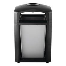 CONTENEDOR LANDMARK SERIES ARMAZÓN CON TAPA DE DOMO CON CENICERO Y FORRO INTERNO RÍGIDO, 35 GAL