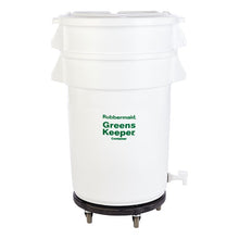 CONTENEDOR GREENSKEEPER CON TAPA Y PLATAFORMA RODANTE, 32 GAL