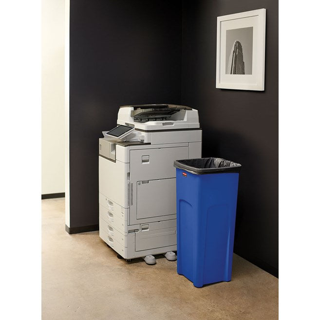 CONTENEDOR CUADRADO UNTOUCHABLE REVESTIMIENTO, AZUL, 23 GAL