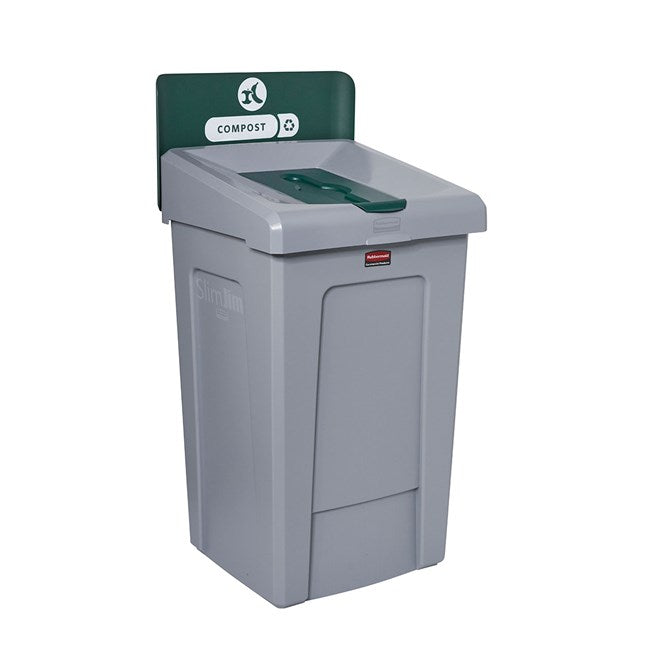 1 CONTENEDOR DE 33 GAL PARA ESTACIÓN DE RECICLAJE SLIM JIM