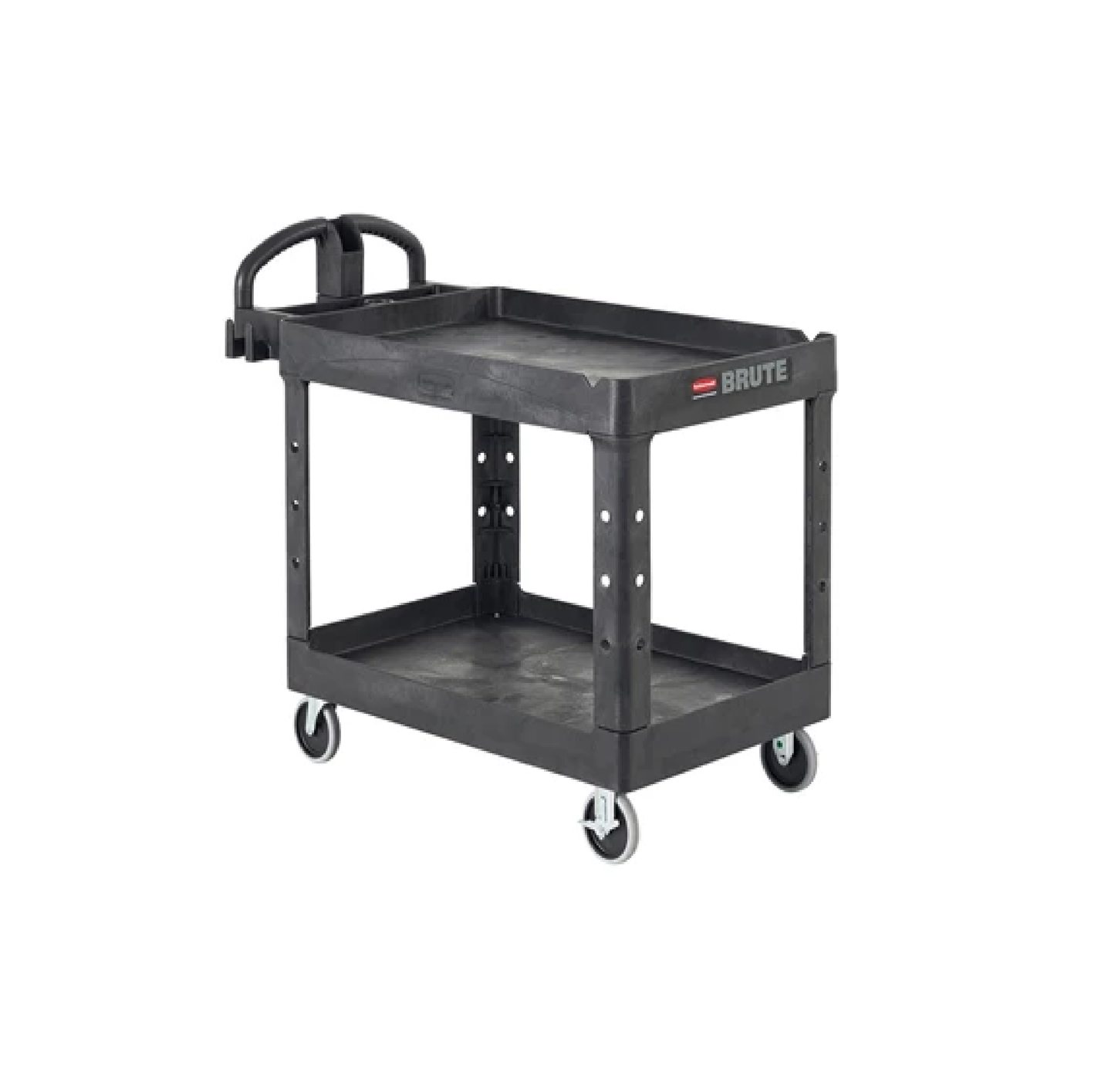 CARRO DE SERVICIO GRANDE CON MANGO ERGONÓMICO, NEGRO
