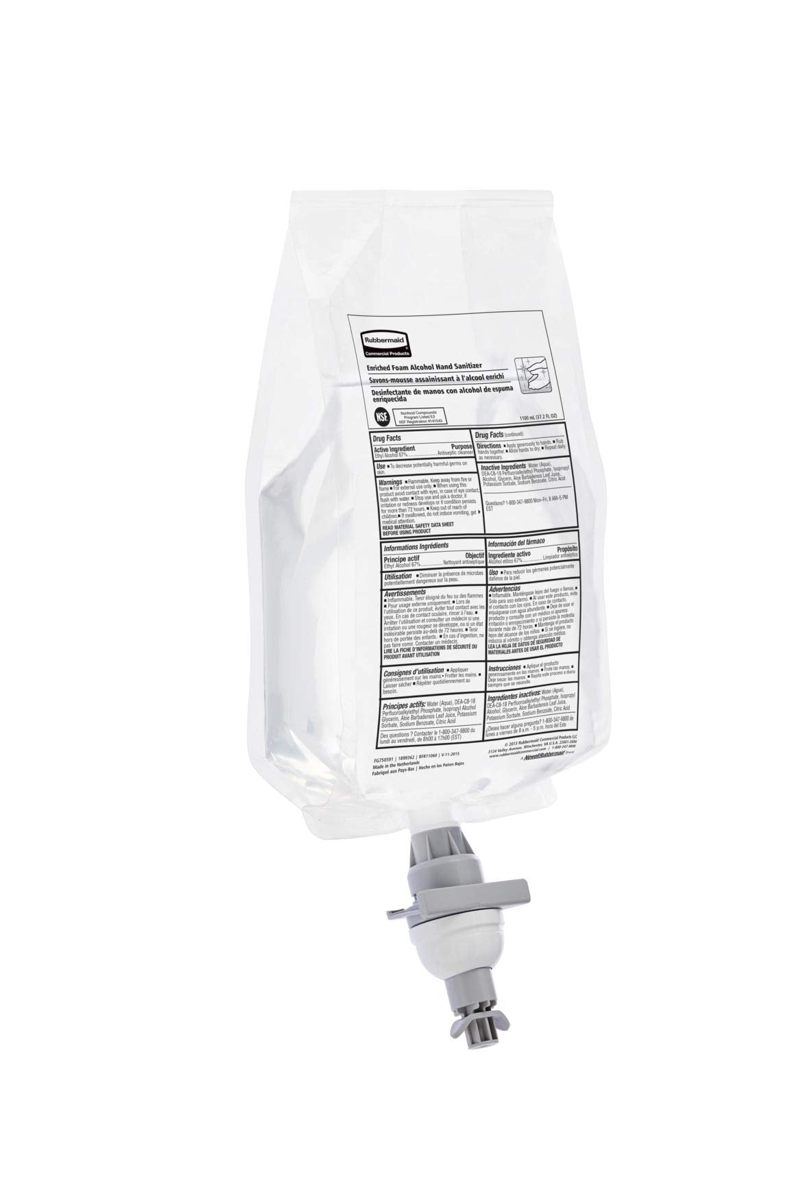 SANITIZANTE DE MANOS EN ESPUMA CON ALCOHOL- E3 1000 ML