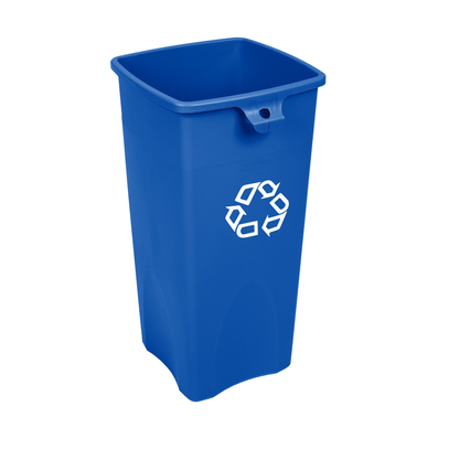 CONTENEDOR CUADRADO UNTOUCHABLE REVESTIMIENTO, AZUL, 23 GAL