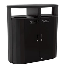 CONTENEDOR DOBLE FLUJO RESIST PARA BASURA Y RECICLAJE, 66 GAL