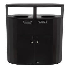 CONTENEDOR DOBLE FLUJO RESIST PARA BASURA Y RECICLAJE, 66 GAL