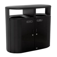 CONTENEDOR DOBLE FLUJO RESIST PARA BASURA Y RECICLAJE, 46 GAL