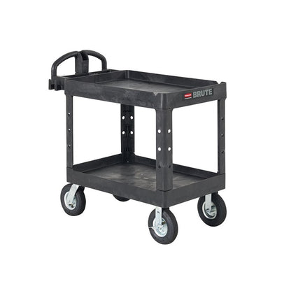 CARRO DE SERVICIO GRANDE, 2 REPISAS, MANGO ERGONÓMICO Y RUEDAS NEUMÁTICAS