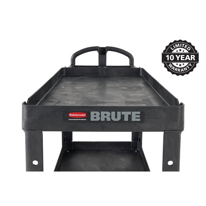 CARRO DE SERVICIO GRANDE CON MANGO ERGONÓMICO, NEGRO