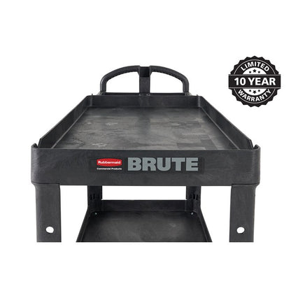 CARRO DE SERVICIO GRANDE CON MANGO ERGONÓMICO, NEGRO