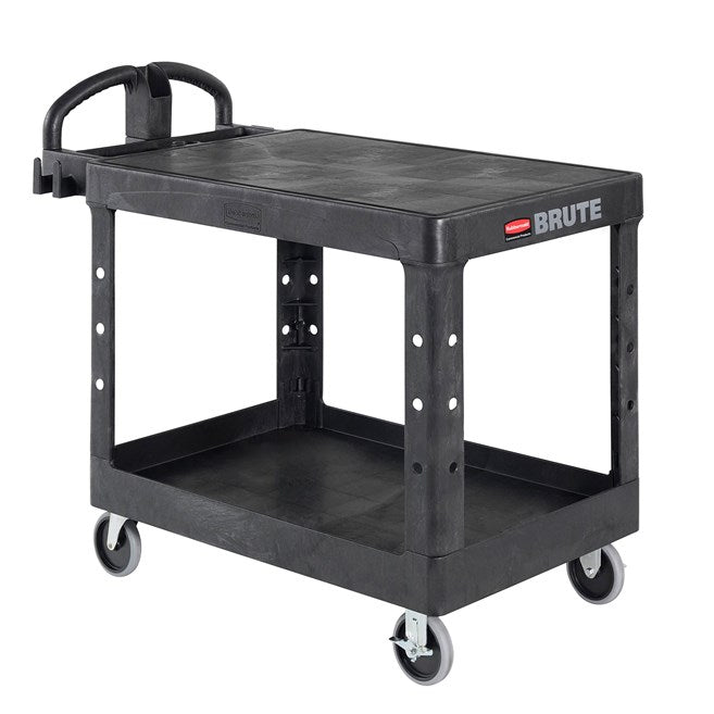 CARRO DE SERVICIO MEDIANO, 2 ESTANTES, MANGO ERGONÓMICO