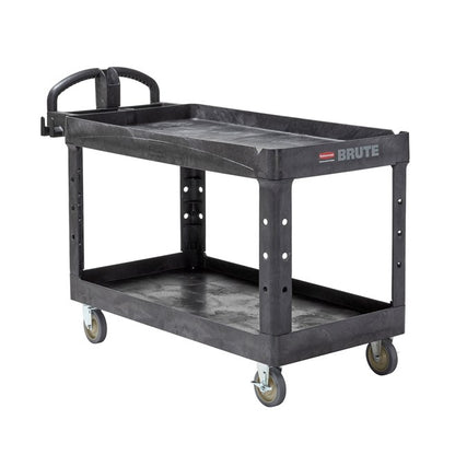 CARRO DE SERVICIO GRANDE CON MANGO ERGONÓMICO, NEGRO