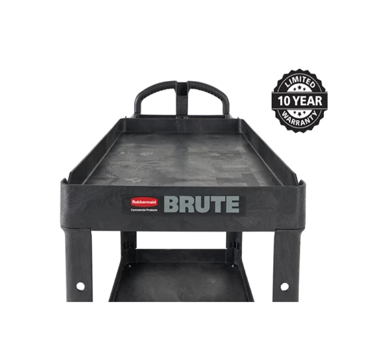 CARRO DE SERVICIO GRANDE CON MANGO ERGONÓMICO, NEGRO