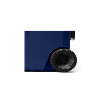 HIELERA COLEMAN 100 QT, TAPA CON MOLDE PORTAVASOS Y ASAS, AZUL C/ GRIS