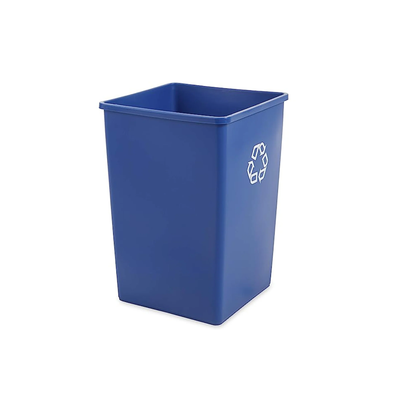 CONTENEDOR CUADRADO UNTOUCHABLE REVESTIMIENTO, AZUL, 50 GAL