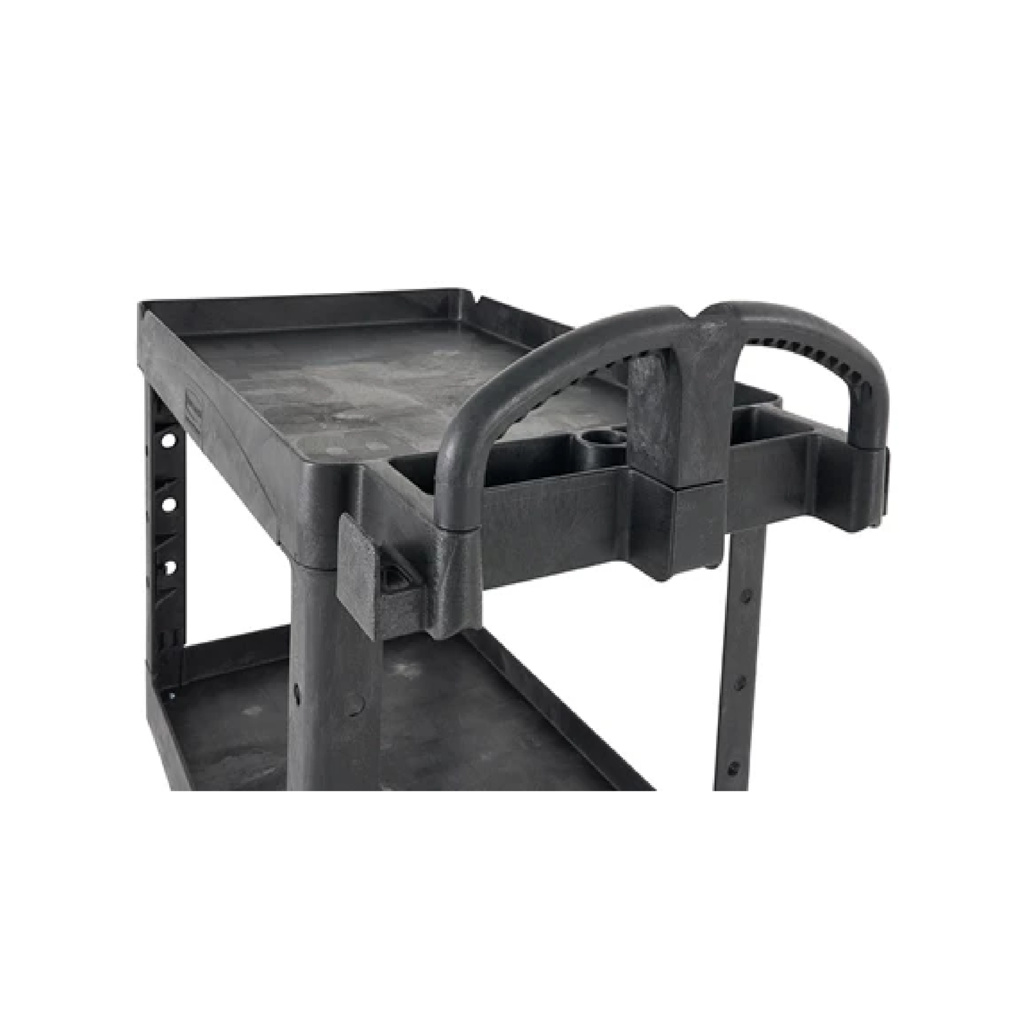 CARRO DE SERVICIO GRANDE CON MANGO ERGONÓMICO, NEGRO