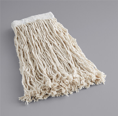 MOP HÚMEDO MEDIANO DE ALGODÓN VALUE PRO, EXTREMOS CORTADOS, BLANCO, 5"