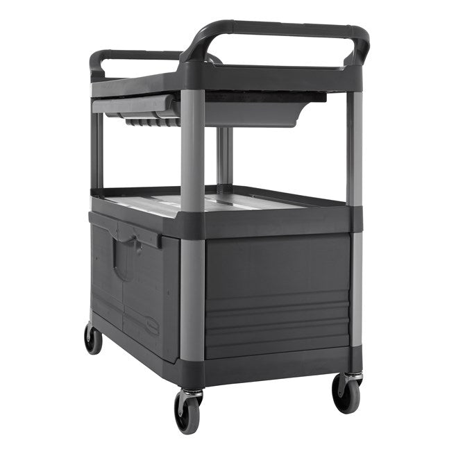 CARRO PARA INSTRUMENTOS CON PUERTAS, CERRADURA Y CAJONES DESLIZABLES