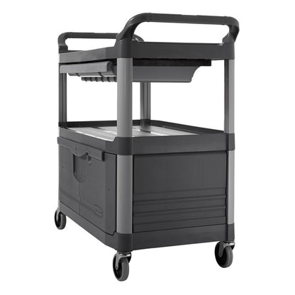 CARRO PARA INSTRUMENTOS CON PUERTAS, CERRADURA Y CAJONES DESLIZABLES