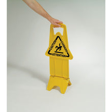 SEÑAL DE SEGURIDAD "PRECAUCIÓN" MULTILINGÜE, 2 CARAS, 26", AMARILLO