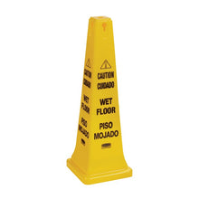 CONO DE SEGURIDAD "CUIDADO PISO MOJADO" VARIOS IDIOMAS, 36"