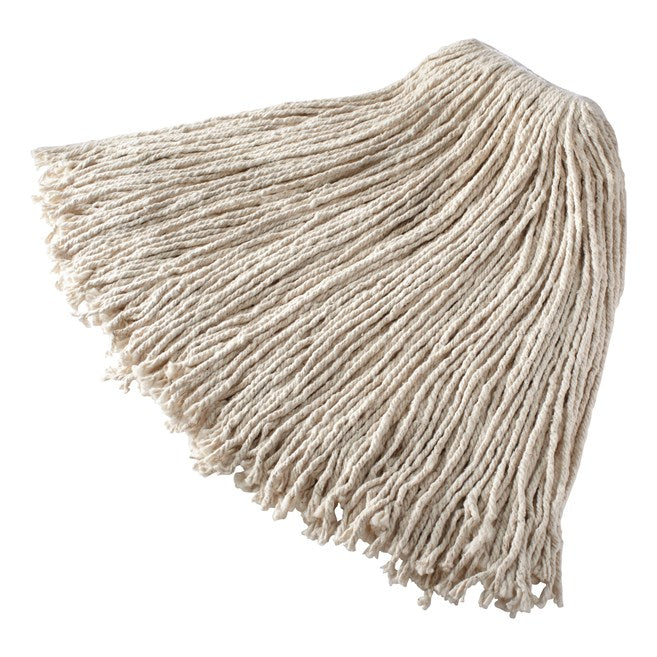 MOP HÚMEDO EXTRA GRANDE DE ALGODÓN VALUE PRO, EXTREMOS CORTADOS, BLANCO, 1"