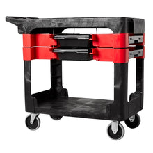 CARRO CON RUEDAS, 2 CAJAS Y 4 RECIPIENTES, NEGRO