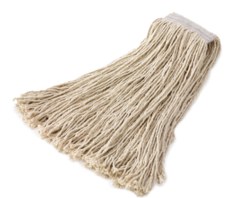 MOP HÚMEDO CHICO DE ALGODÓN VALUE PRO, EXTREMOS CORTADOS, BLANCO, 1"