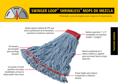 MOP HÚMEDO GRANDE SWINGER LOOP DIADEMA 5"