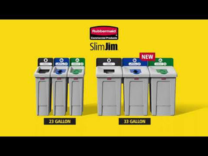 1 CONTENEDOR DE 33 GAL PARA ESTACIÓN DE RECICLAJE SLIM JIM