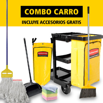 CARRO DE LIMPIEZA (INCLUYE ACCESORIOS GRATIS)
