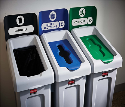 1 CONTENEDOR DE 23 GAL PARA ESTACIÓN DE RECICLAJE 3 CATEGORÍAS SLIM JIM